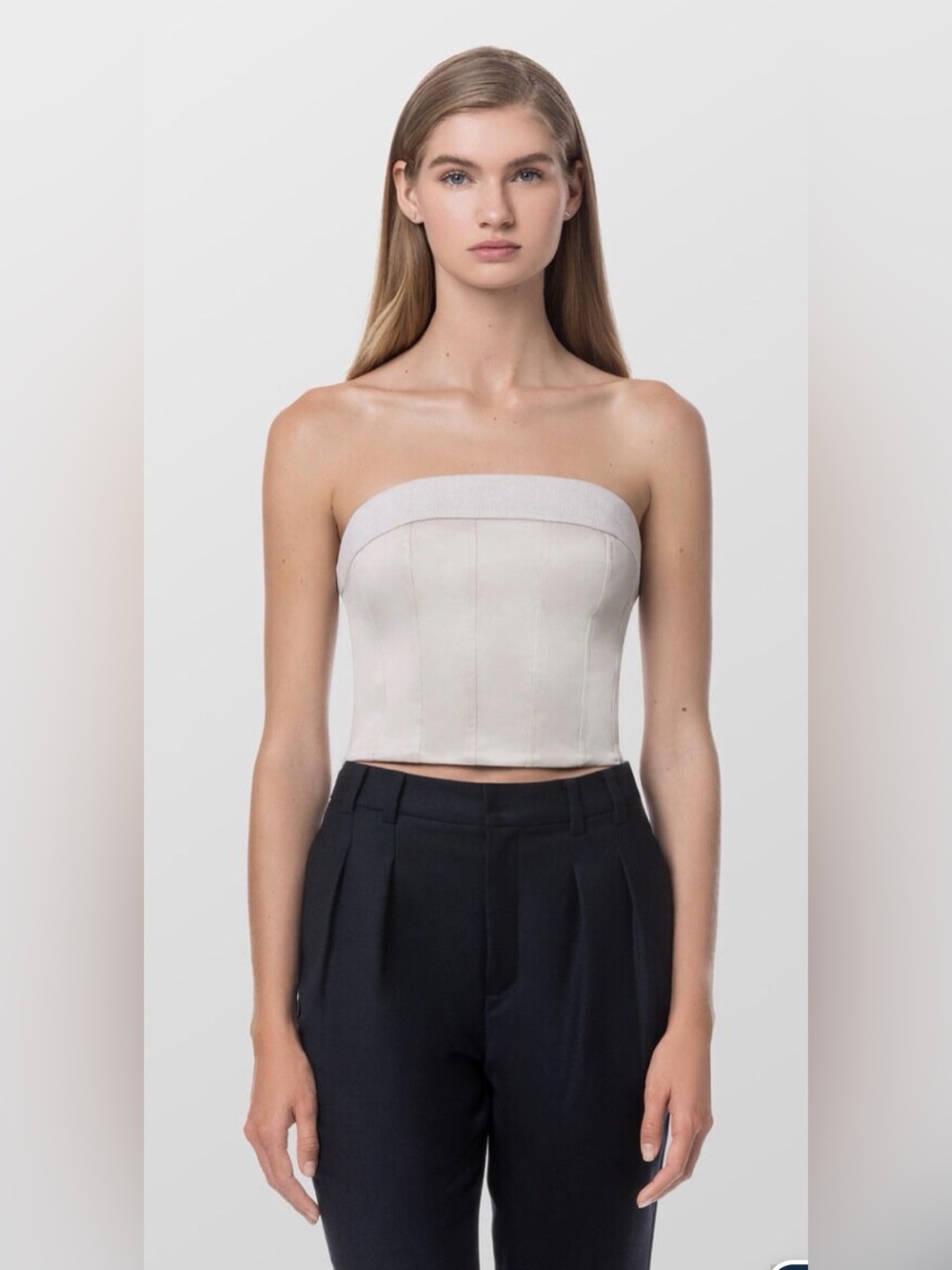 NWT Dana Bandi Wilmington Strapless Corset Top Taupe Size 6